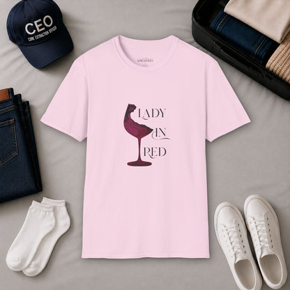 Lady In Red Crewneck Tee