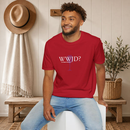 WWJD? Turn Water Into Wine Crewneck Tee