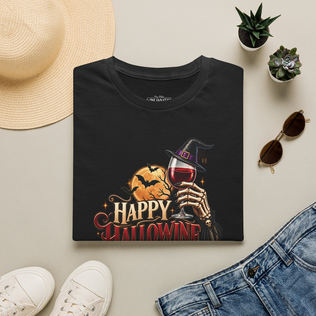 Happy Hallowine Crewneck T-Shirt