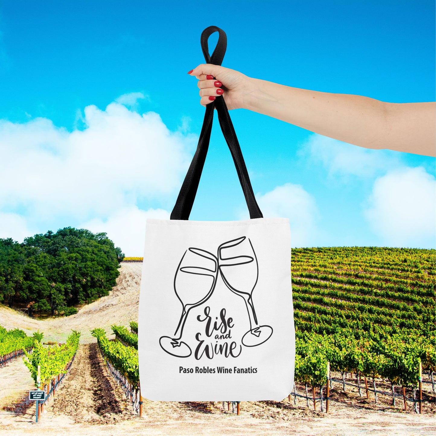 Rise & Wine Tote Bag