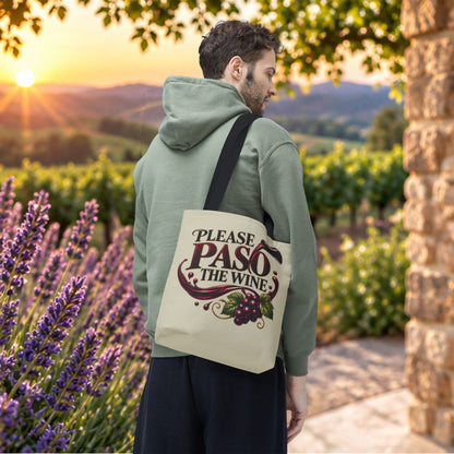 Please Paso The Wine Personalized Tote Bag