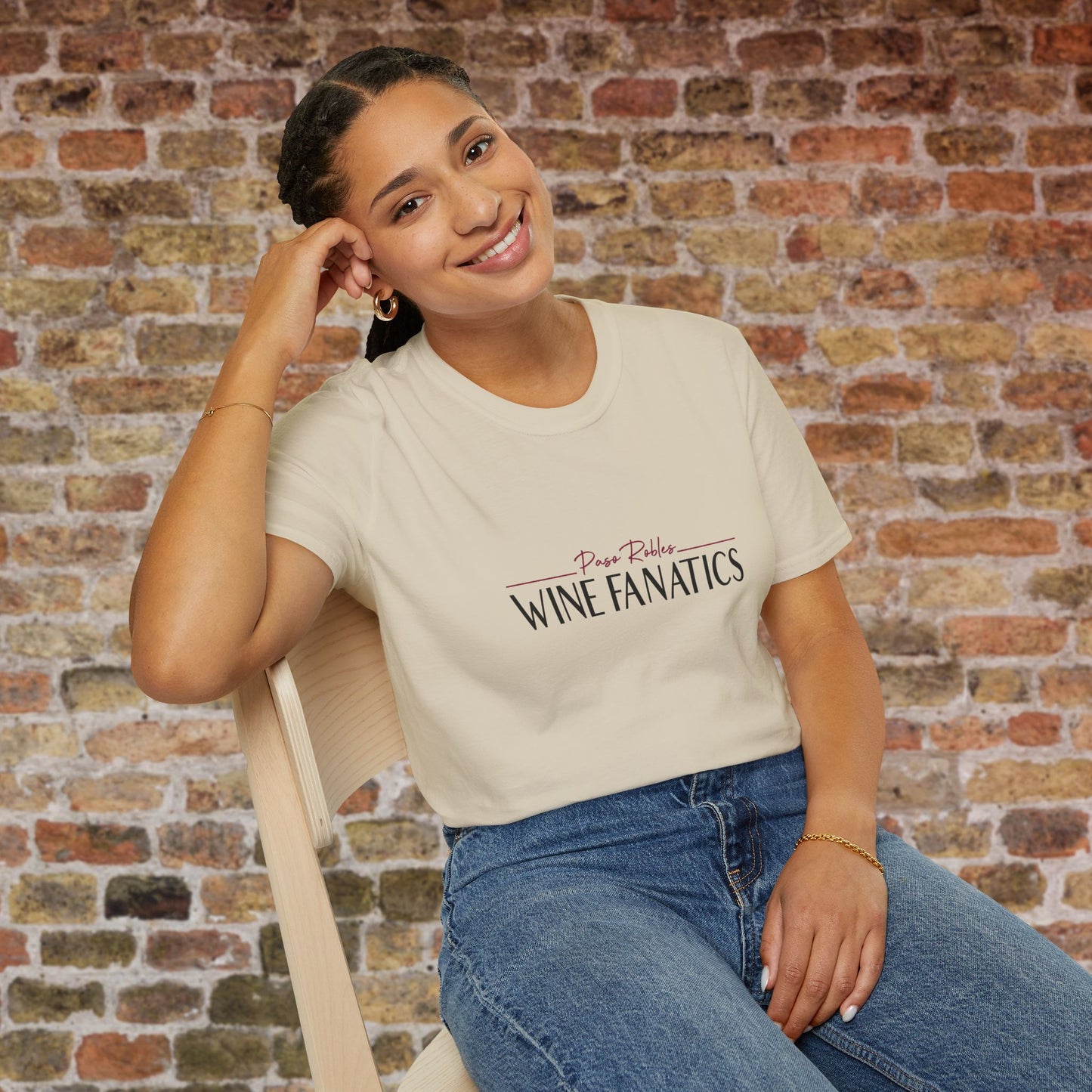 Paso Robles Wine Fanatics Logo Crewneck T-Shirt