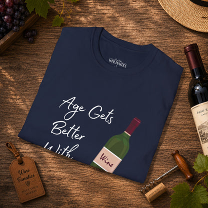 Age Gets Better With Wine Crewneck T-Shirt