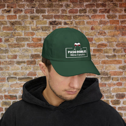 Paso Robles Wine Fanatics Toast Embroidered White Banner Cap