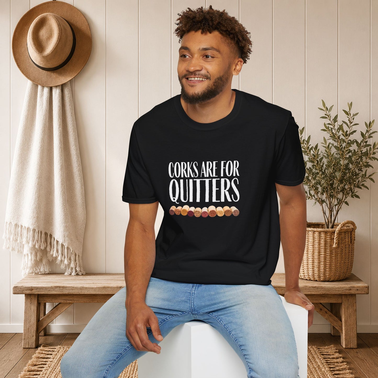 Corks Are For Quitters Crewneck Tee