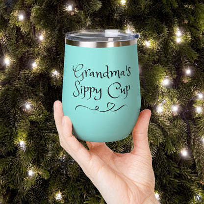 Grandma's Sippy Cup Personalized 12 oz Wine Tumbler