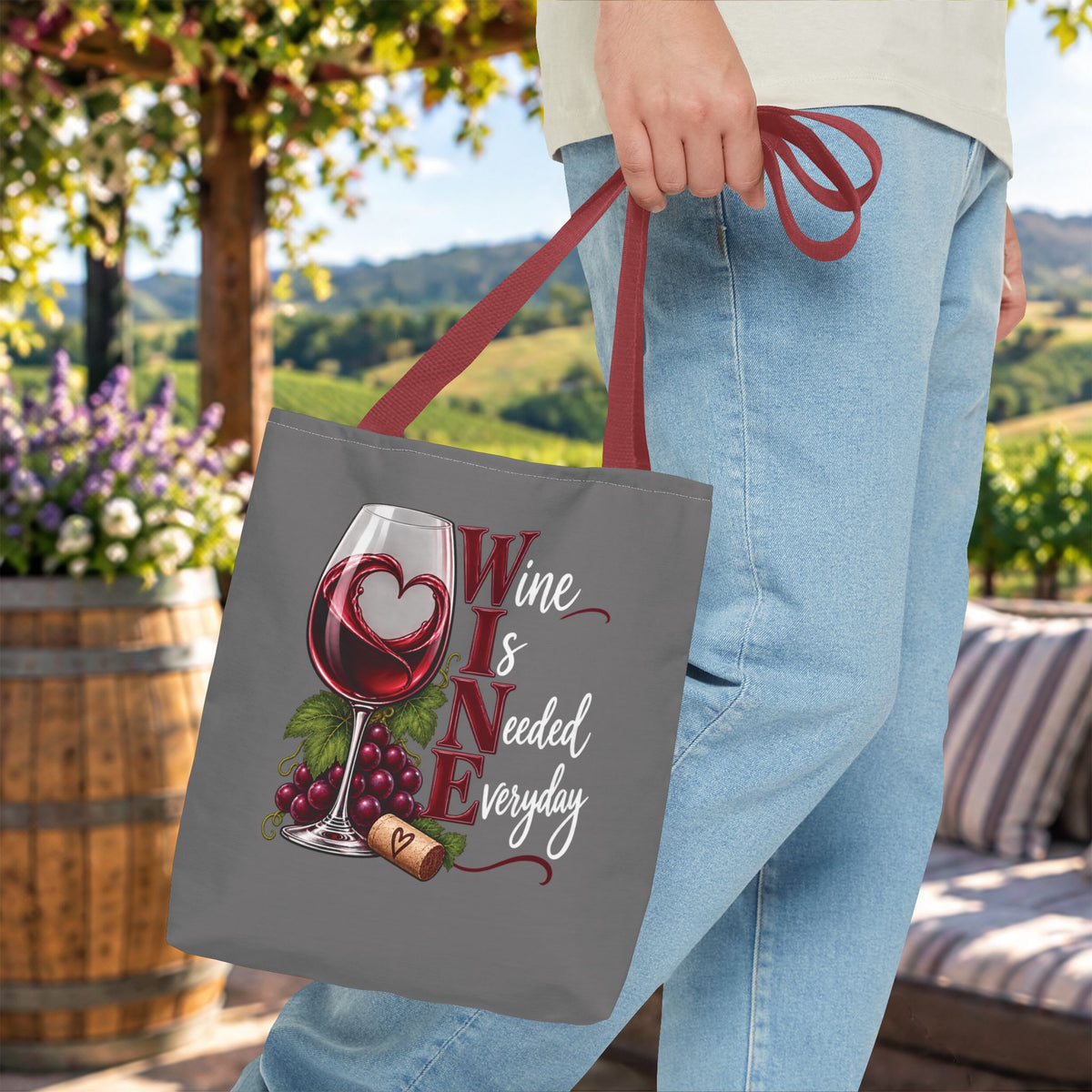 WINE Is Needed Everyday Personalized Tote Bag