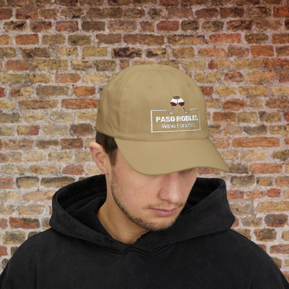 Paso Robles Wine Fanatics Toast Embroidered White Banner Cap