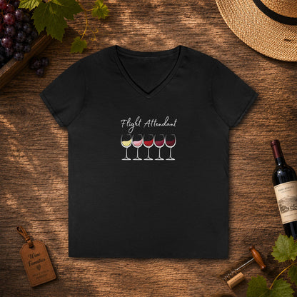 Flight Attendant Ladies V-Neck  Tee