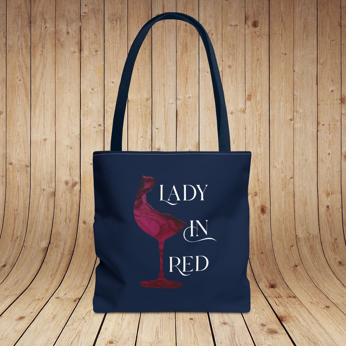 Lady In Red Personalized Tote Bag