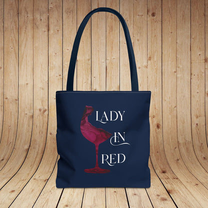 Lady In Red Personalized Tote Bag