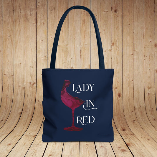 Lady In Red Personalized Tote Bag