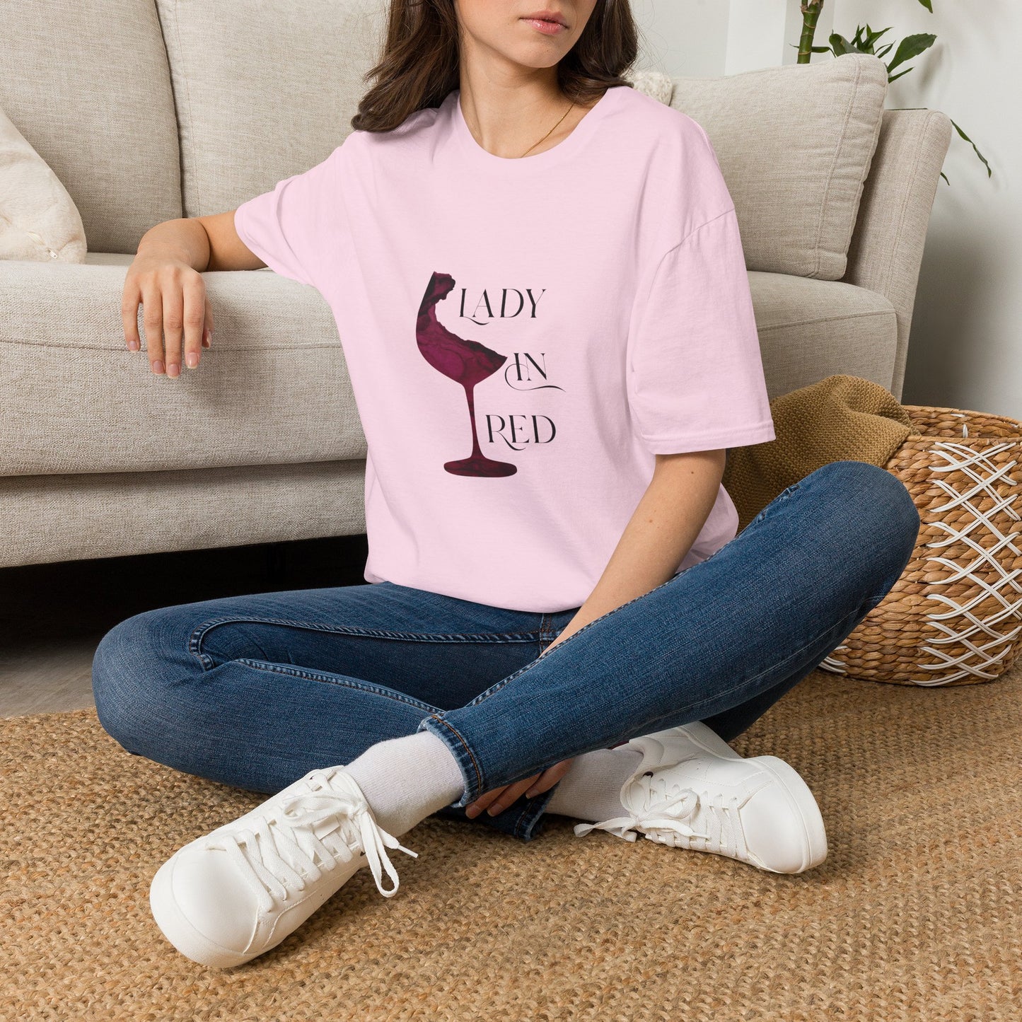 Lady In Red Crewneck Tee