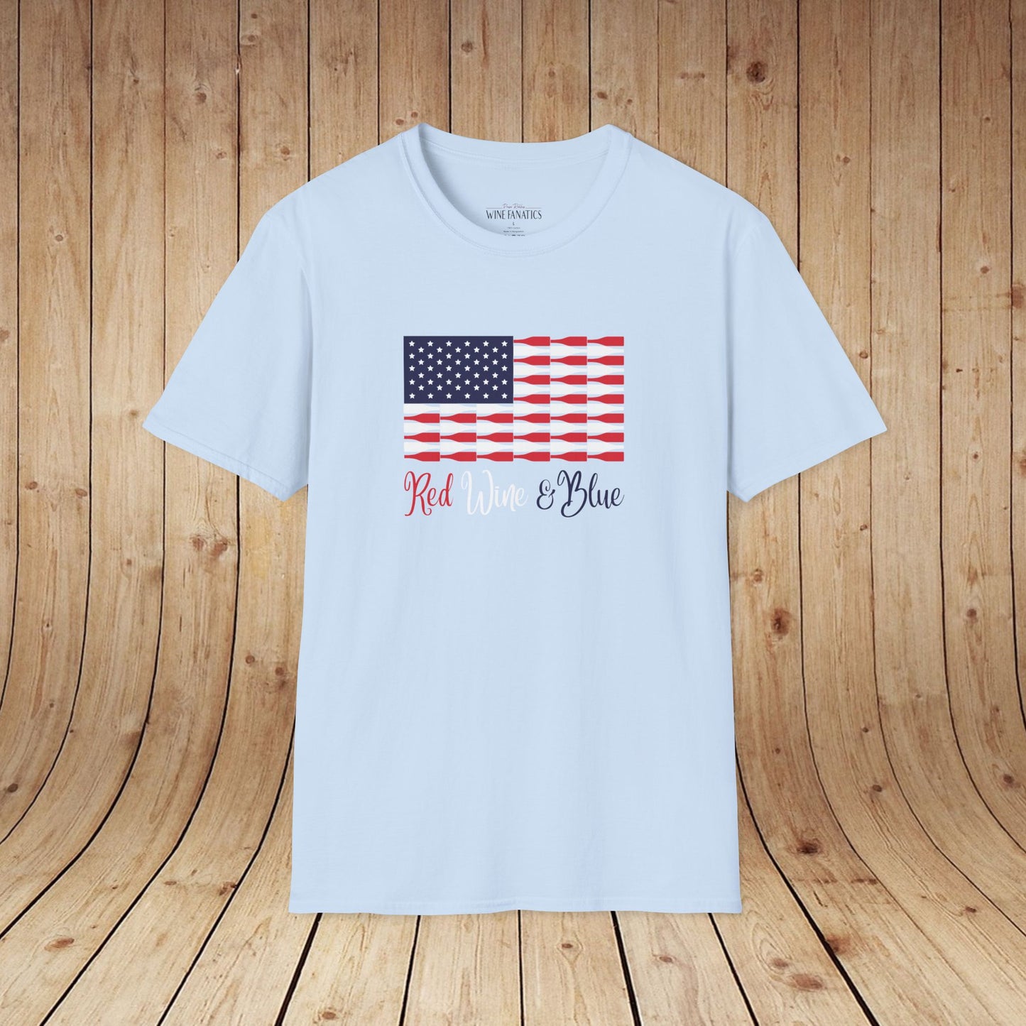 Red Wine & Blue Independence Day Unisex Softstyle T-Shirt