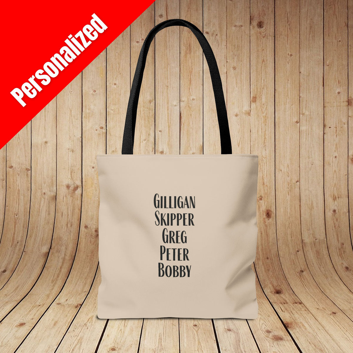 Sip Squad (Mens) Personalized Tote Bag