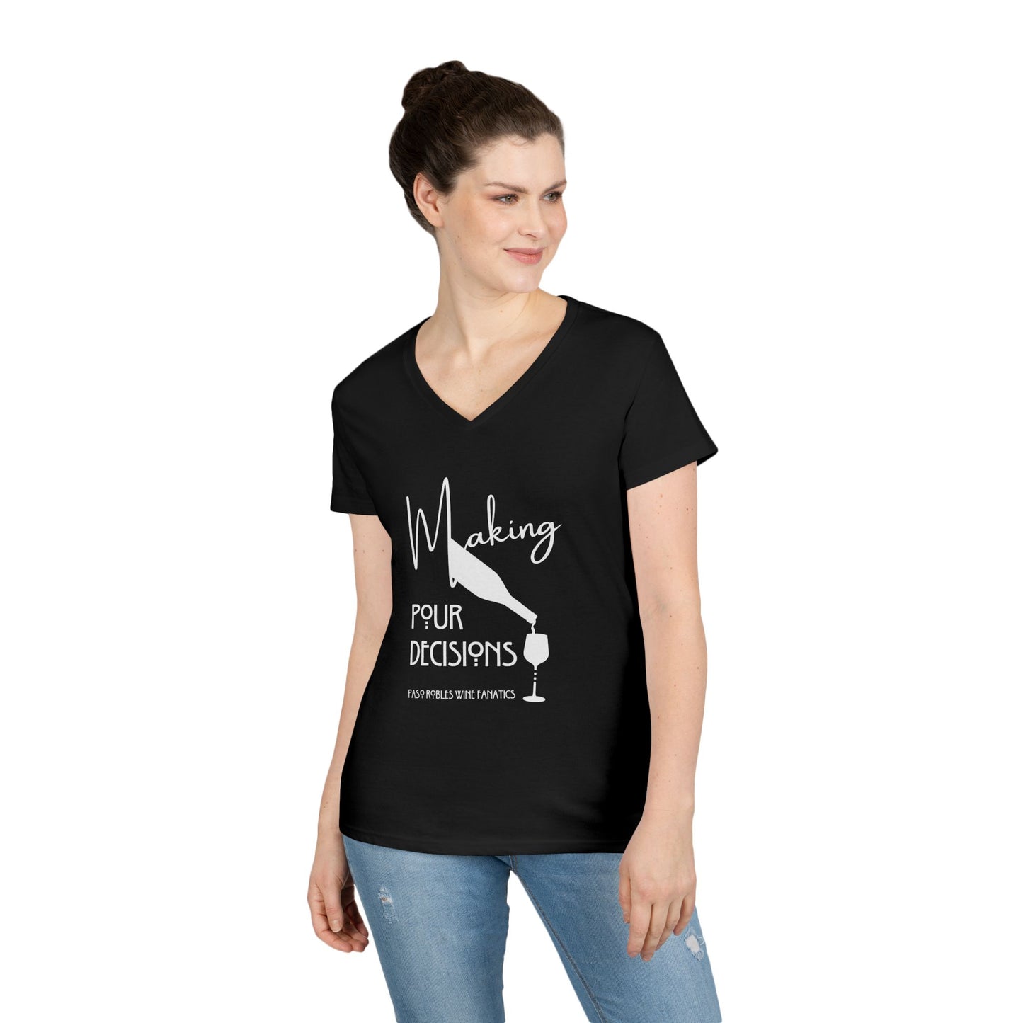 Making Pour Decisions Ladies' V-Neck Tee