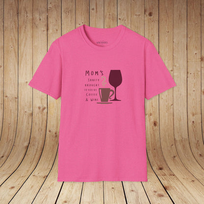 Mom's sanity brought to you by Coffee & Wine Personalized Tee