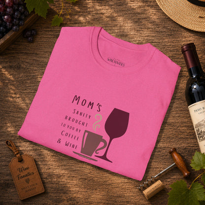 Mom's sanity brought to you by Coffee & Wine Crewneck Tee