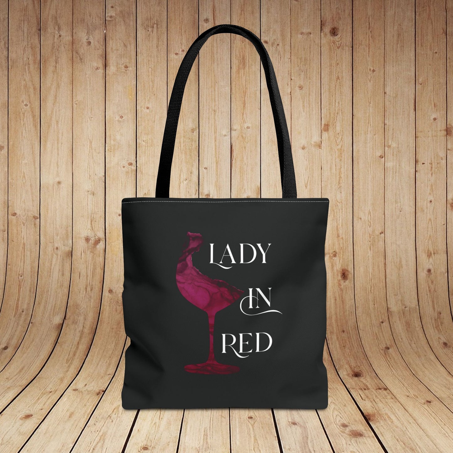 Lady In Red Tote Bag