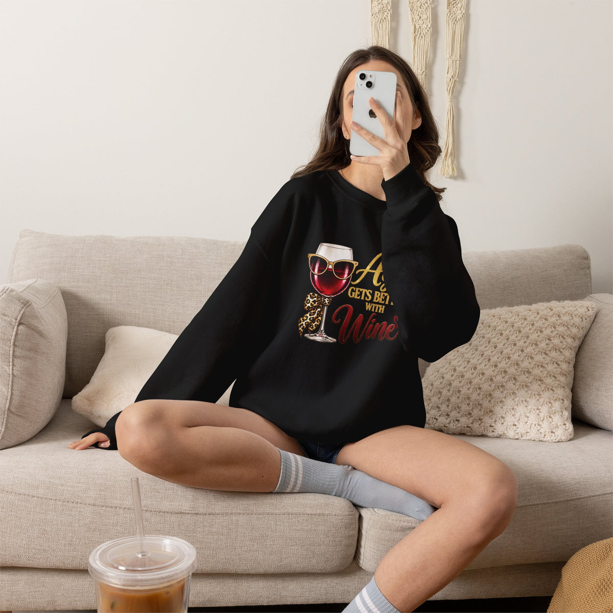 Age Gets Better With Wine Sweatshirt