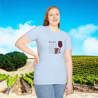 Mom's sanity brought to you by Coffee & Wine Personalized Tee
