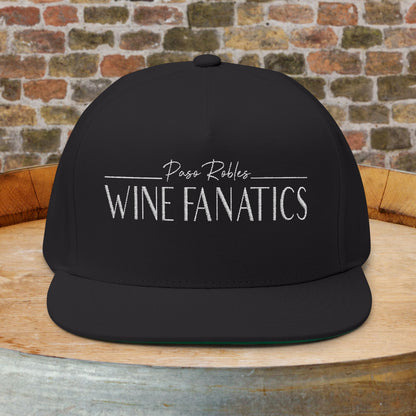 Paso Robles Wine Fanatics Embroidered Logo Flat Bill Cap