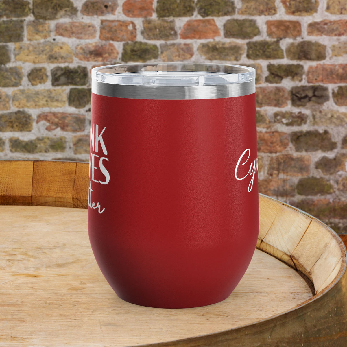 Drunk Wives Matter Personalized 12oz Wine Tumbler