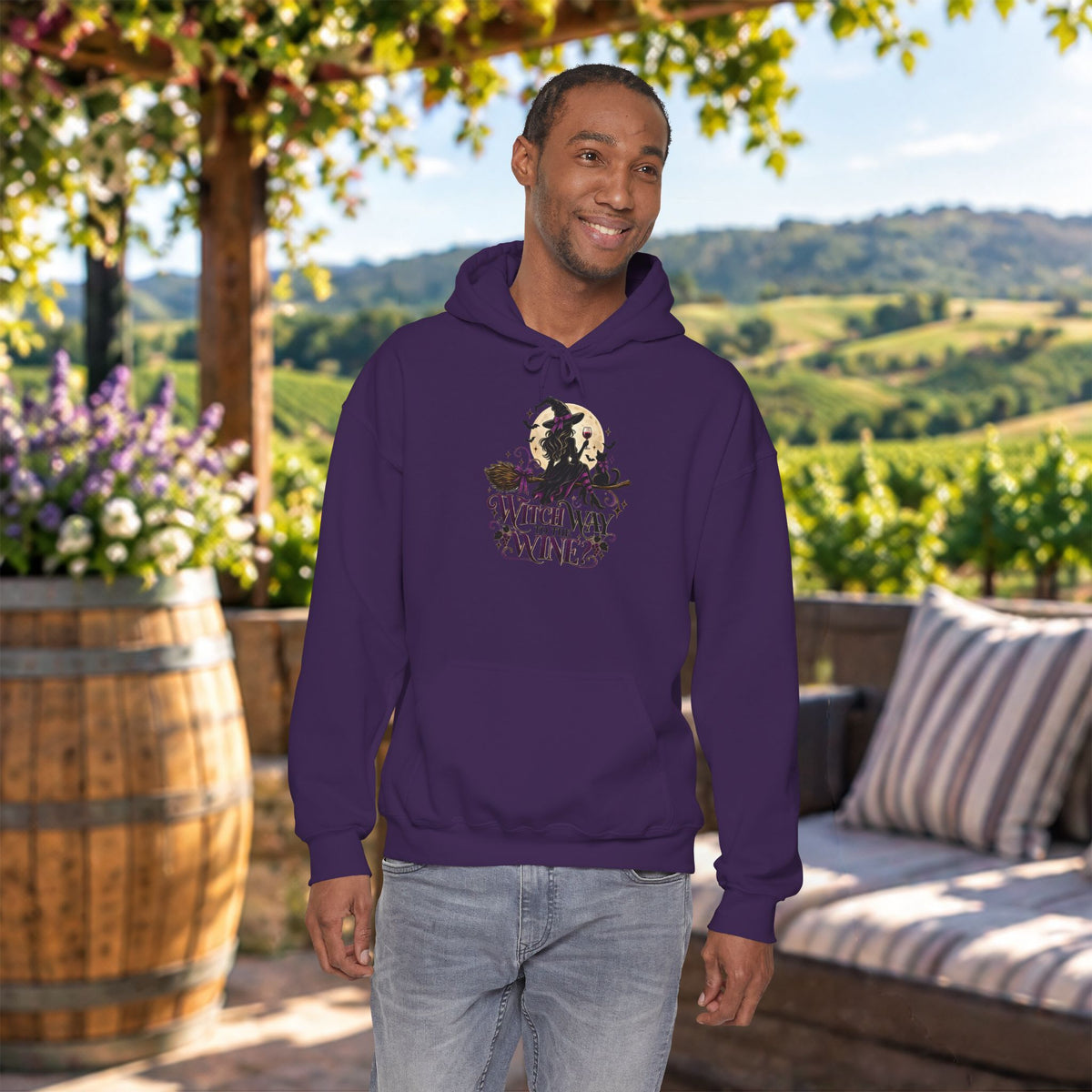 Witch Way To The Wine Hoodie