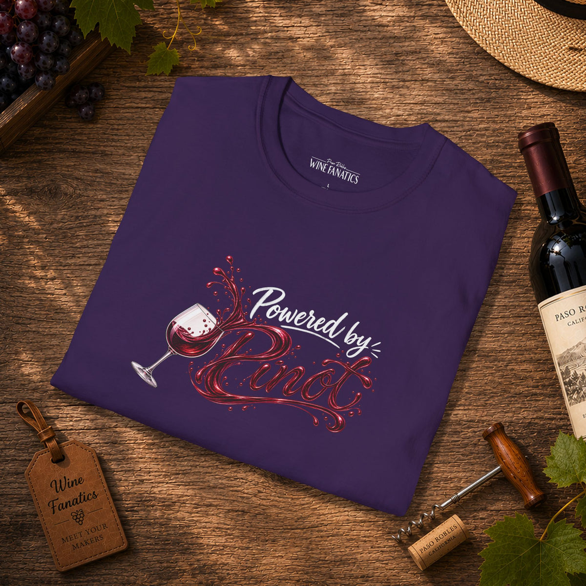 Powered By Pinot Crewneck T-Shirt