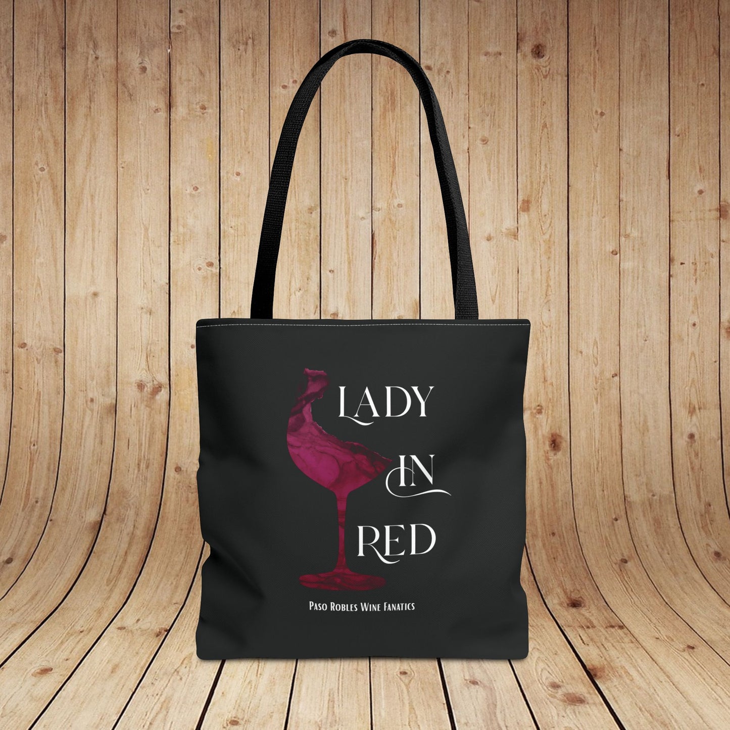 Lady In Red Tote Bag