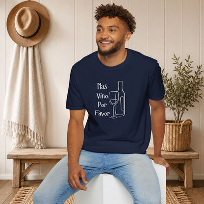 Mas Vino Por Favor Crewneck Tee