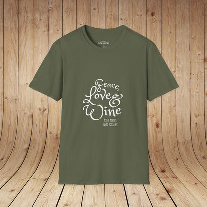 Peace, Love & Wine Unisex Softstyle T-Shirt