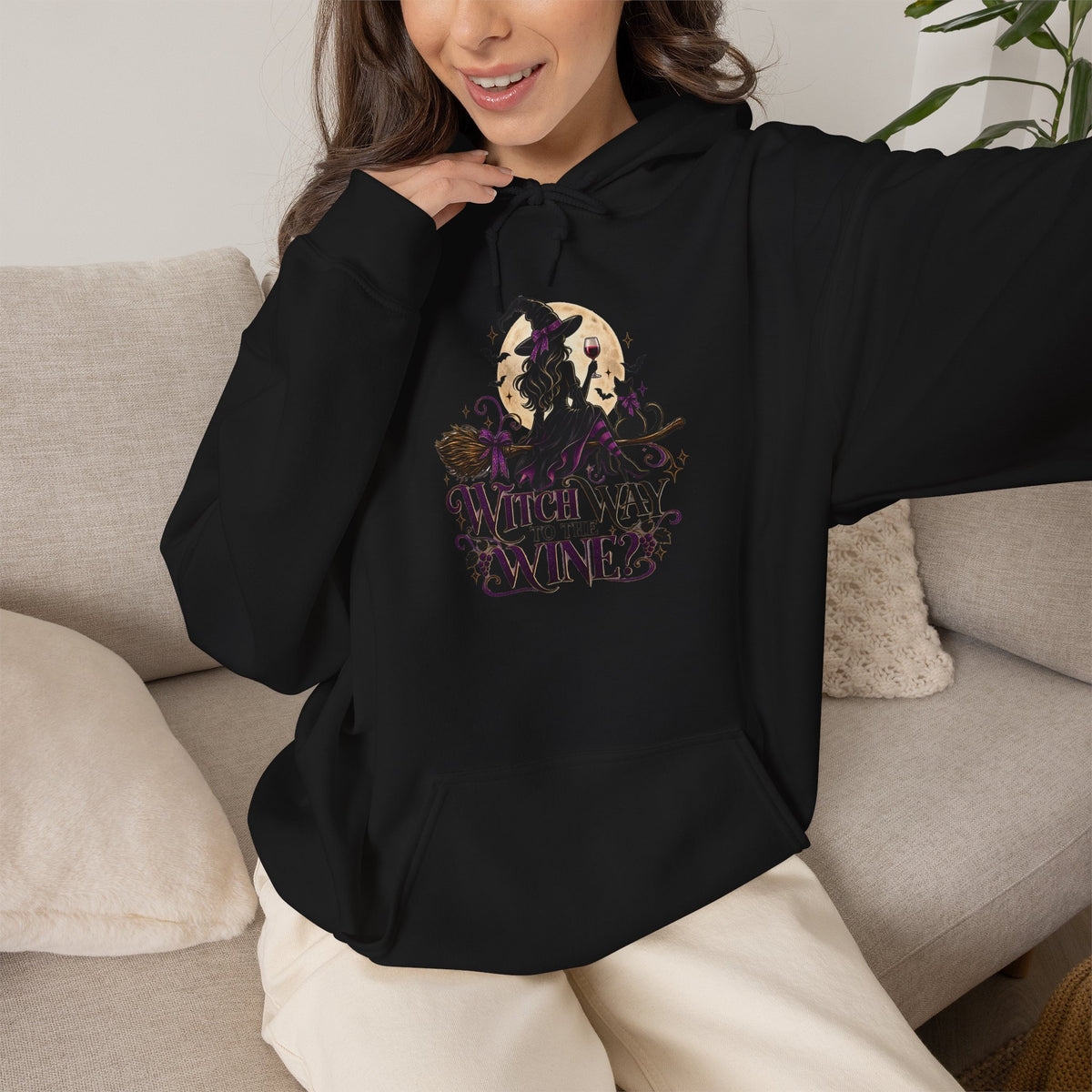 Witch Way To The Wine Hoodie