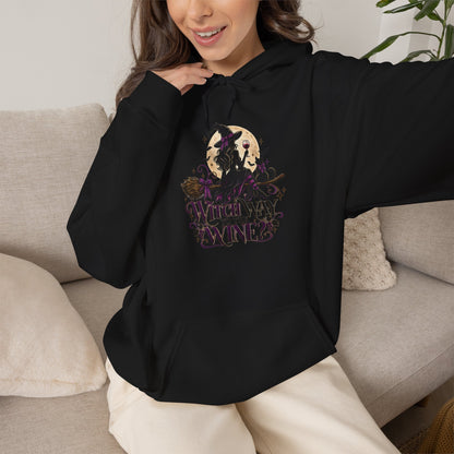 Witch Way To The Wine Hoodie