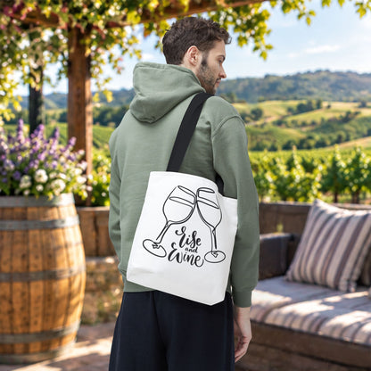 Rise & Wine Personalized Tote Bag