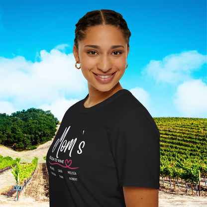 Mom's Reason To Wine Personalized Tee