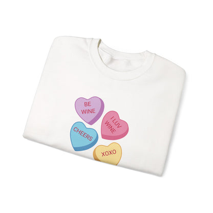 Wine Conversation Hearts Sweatshirt
