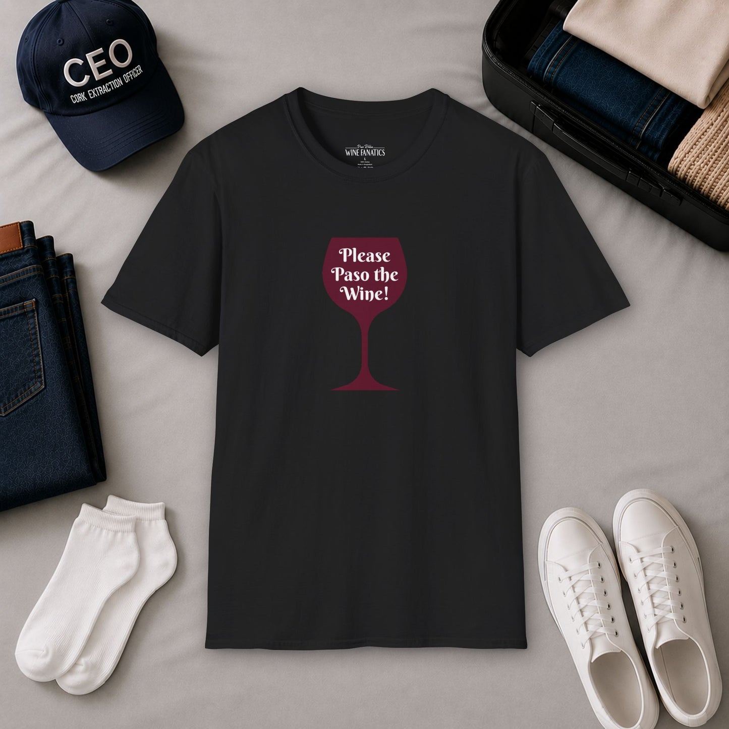 Please Paso The Wine Crewneck Tee