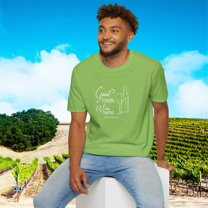 Good Friends Wine Together Unisex Softstyle T-Shirt