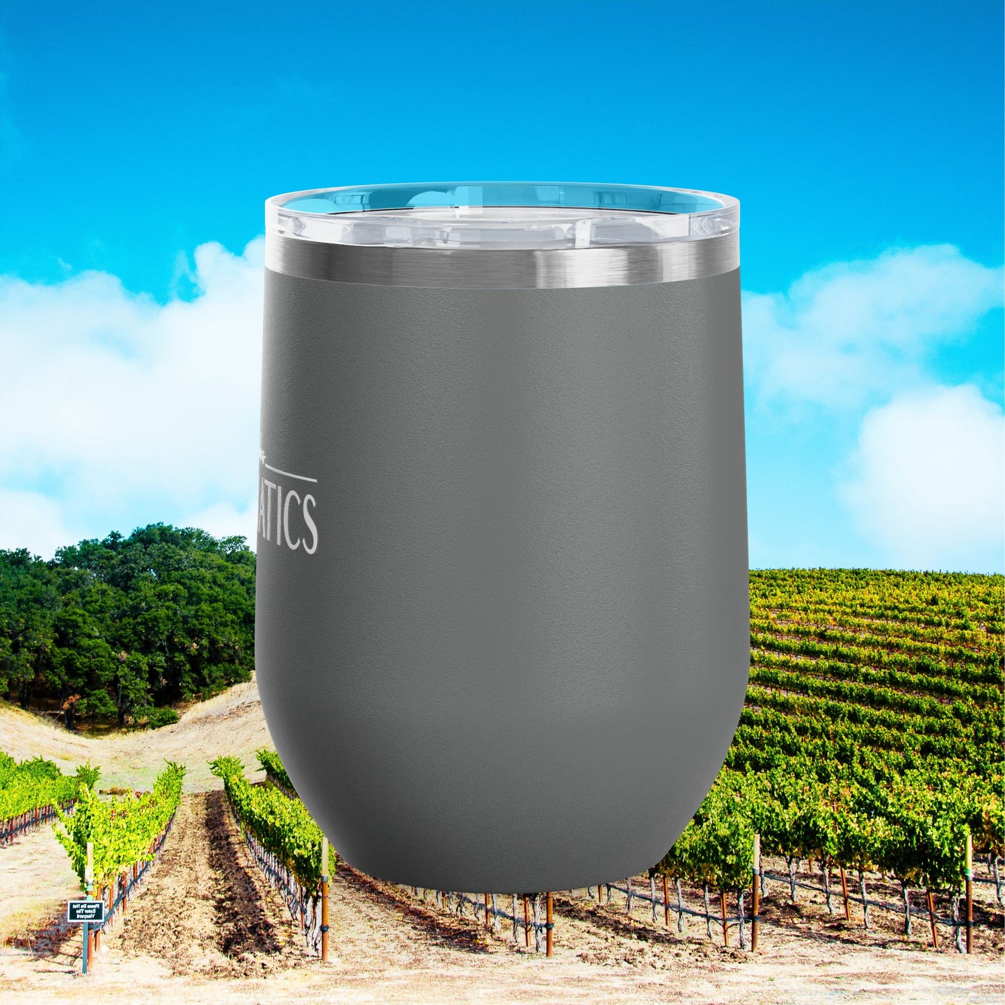 Paso Robles Wine Fanatics Logo 12oz Wine Tumbler