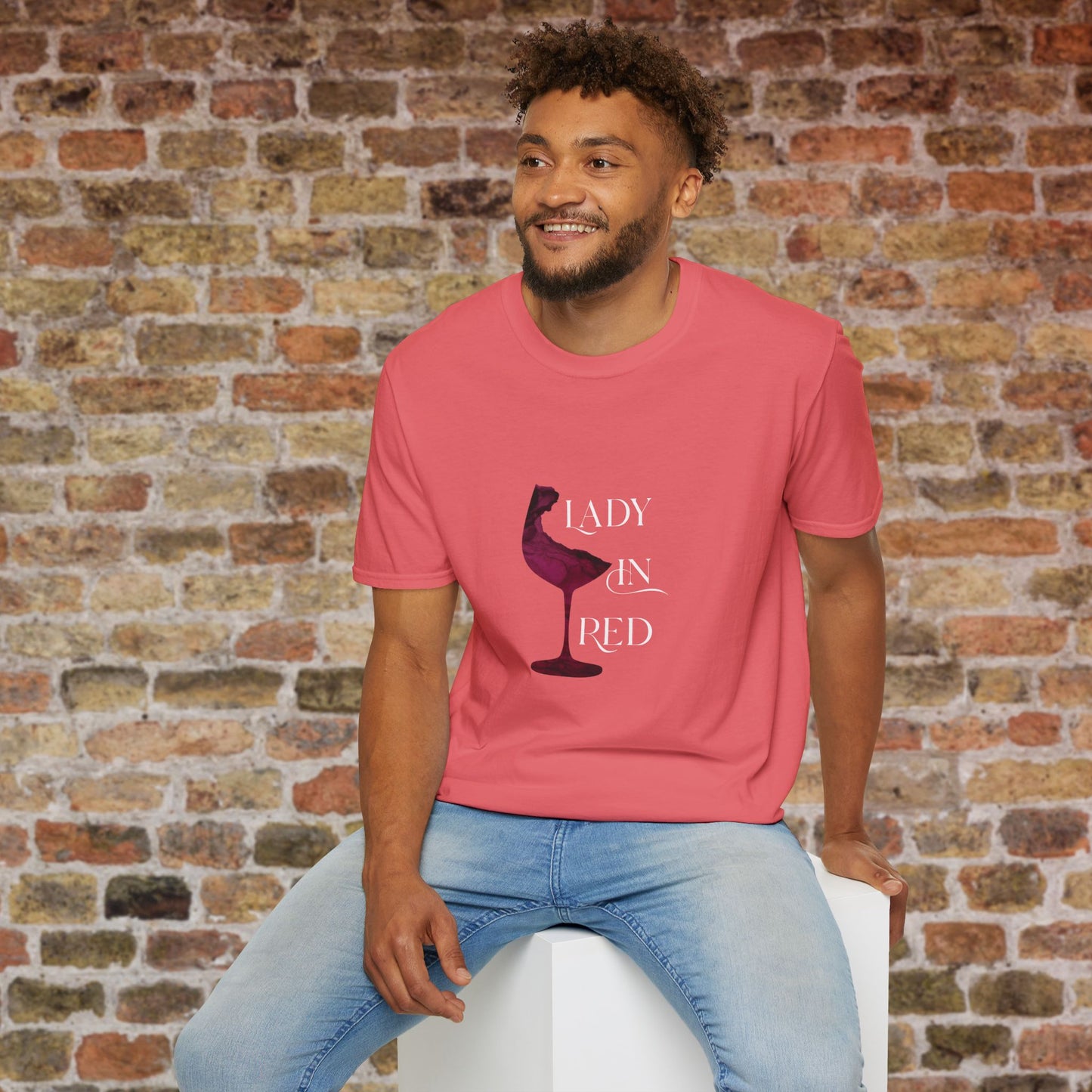 Lady In Red Crewneck Tee