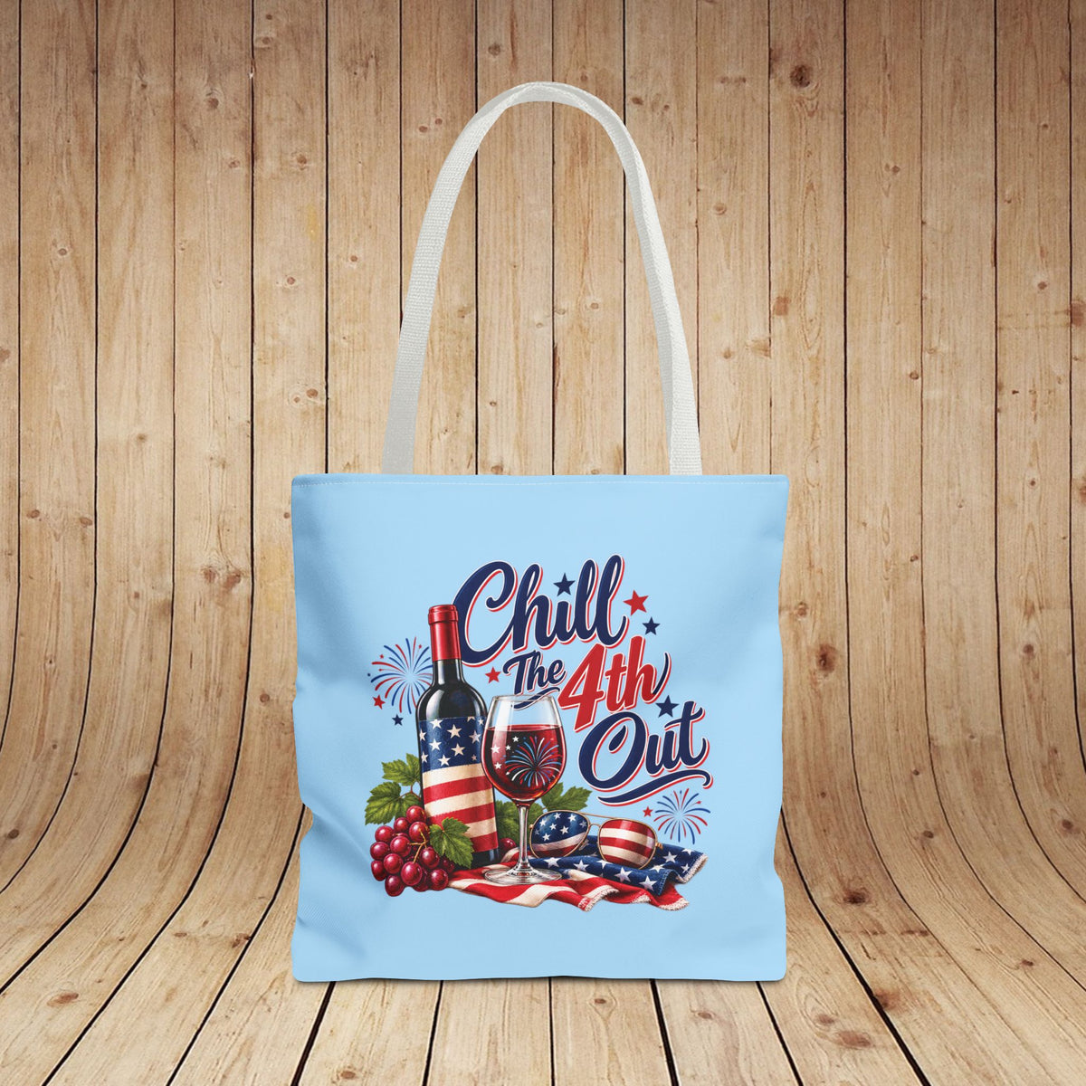 Chill The 4th Out Personalized Tote Bag