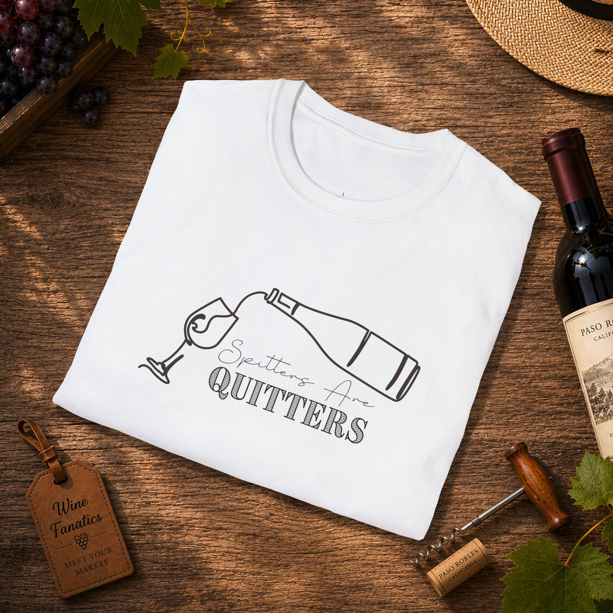 Spitters Are Quitters (wine) Crewneck Tee