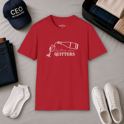 Spitters Are Quitters (wine) Crewneck Tee