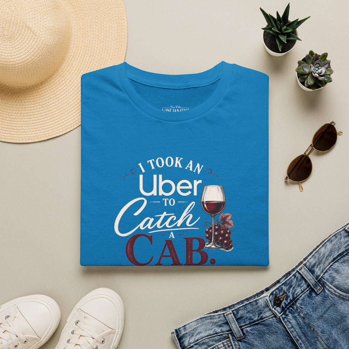 I Took An Uber To Catch A CAB Crewneck T-Shirt