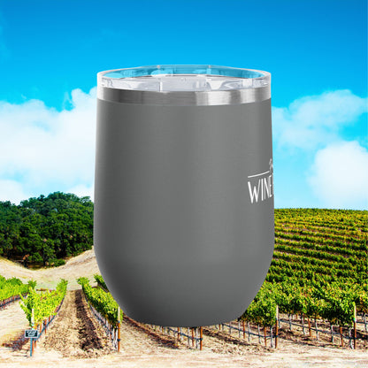 Paso Robles Wine Fanatics Logo 12oz Wine Tumbler