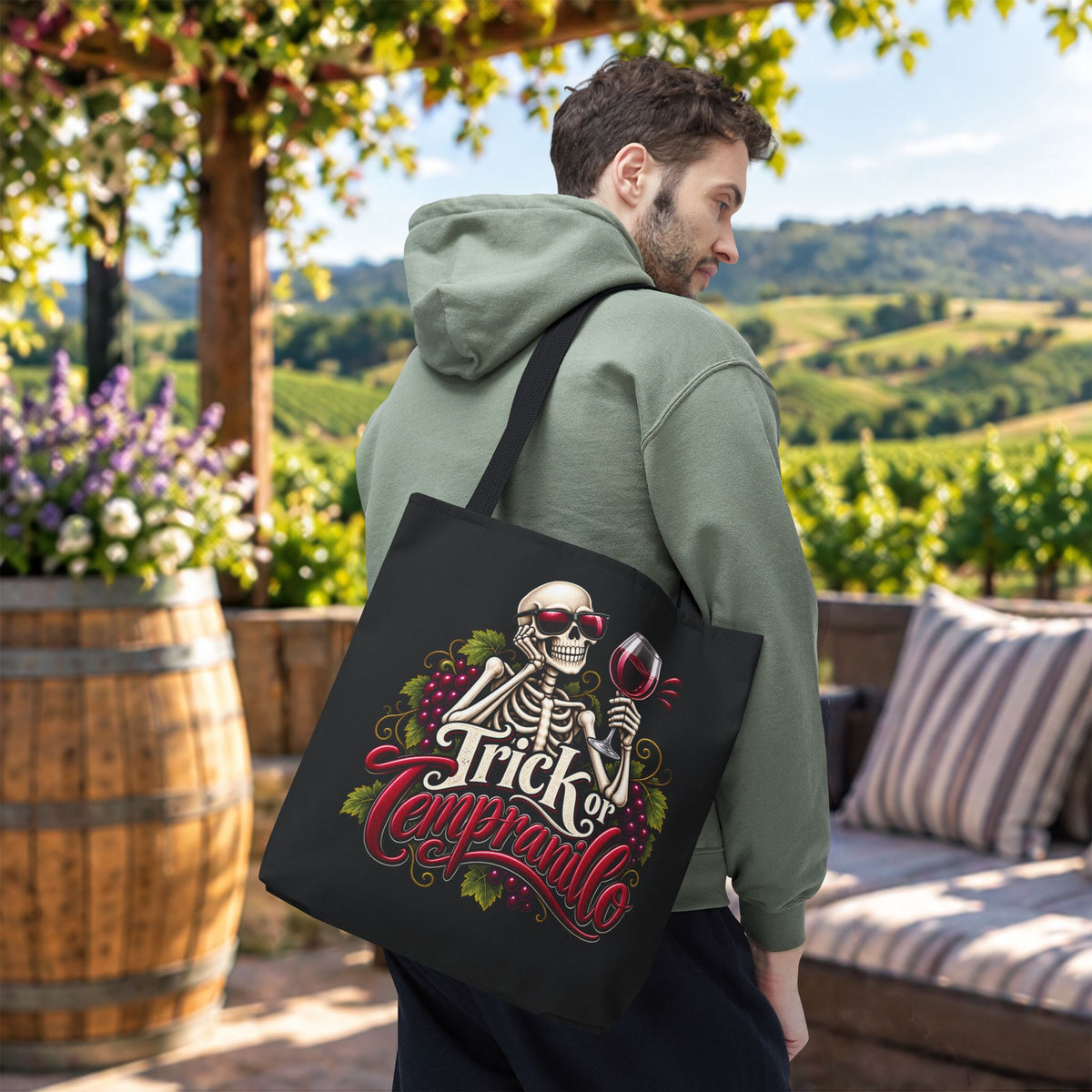 Trick Or Tempranillo Personalized Tote Bag