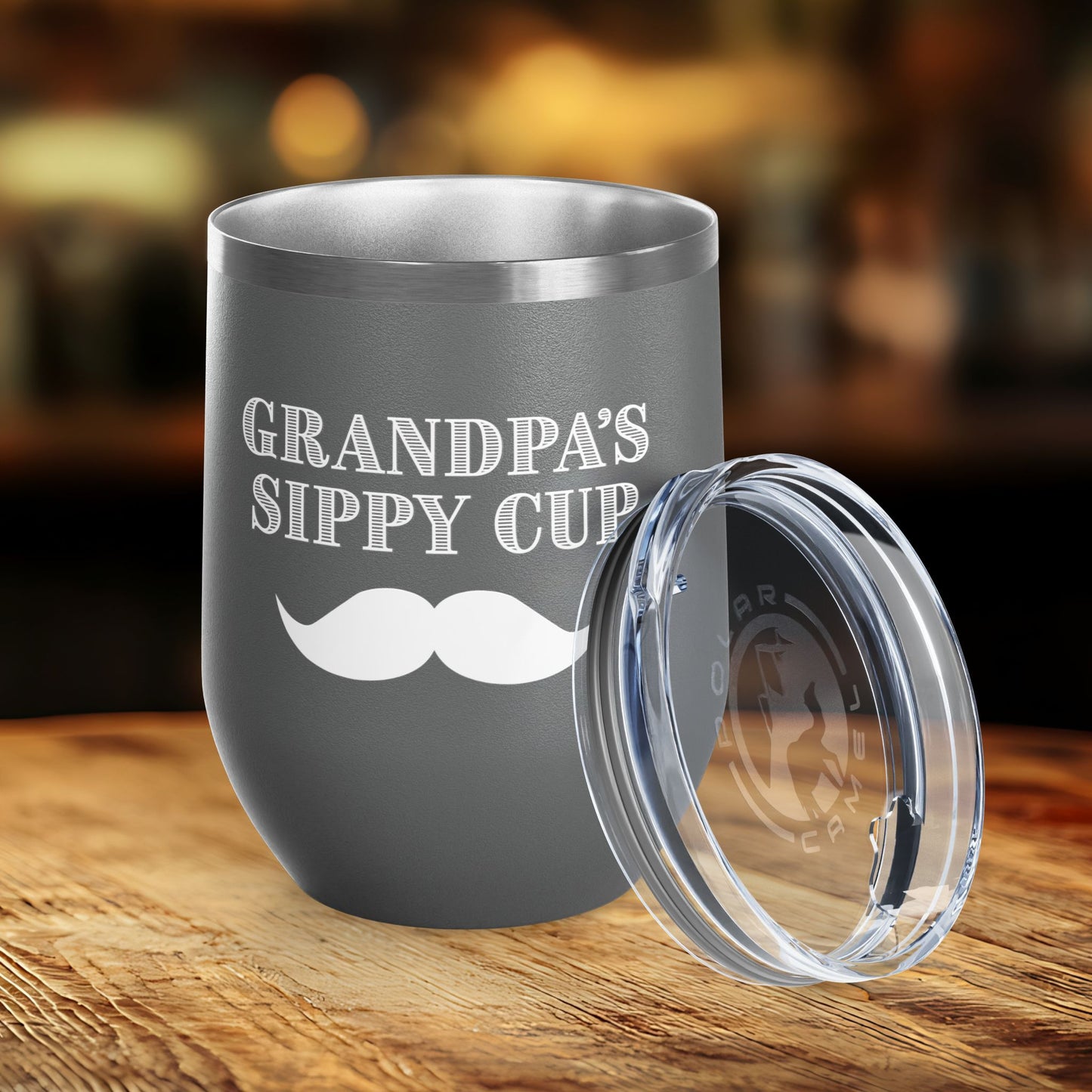 Grandpa's Sippy Cup (mustache) Wine Tumbler