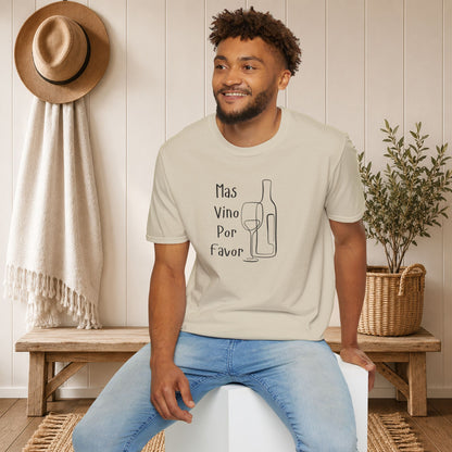 Mas Vino Por Favor Crewneck Tee