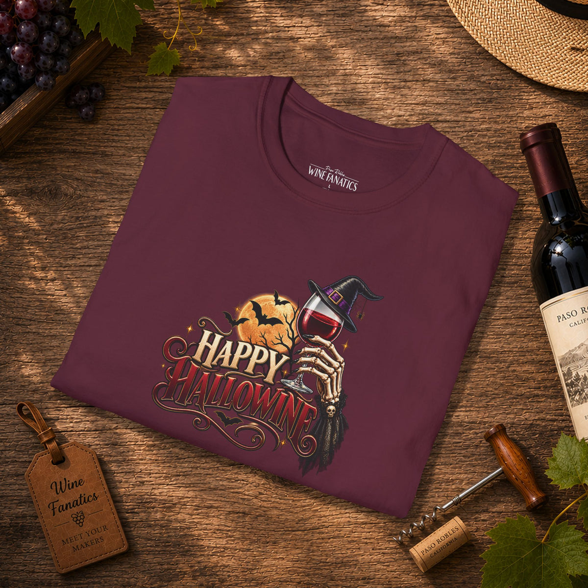 Let's Happy Hallowine Crewneck T-Shirt